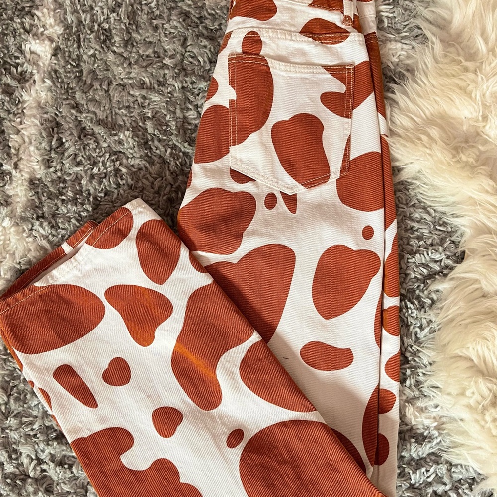 Shein Cowprint Pants {size 8}